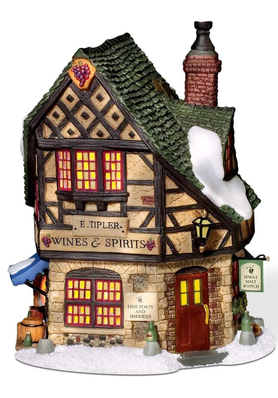 Department 56 Dickens Village E. Tipler Agent For Wine & Spirits 58725 W/Box
